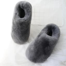 Natural Sheepskin Fur Slippers for Women Warm Wool Winter Indoor Home Shoes Fashion Casual Lady Slip-On House Slippers
