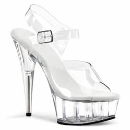 Women Shoes High Quality Female Model T Station Catwalk Sexy Crystal Transparent Shoes 15CM High Heels Waterproof Head Sandals