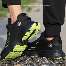 Rotating Button Security Shoes Men Boots Composite Toe Anti-Smash Work Sneakers Anti-Puncture Work Safety Shoes Protection Boots