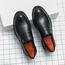 Platform Wedding Brogues Shoes For Men Classic Office Social Men's Dress Leather Shoes Formal Casual Business Loafers Male