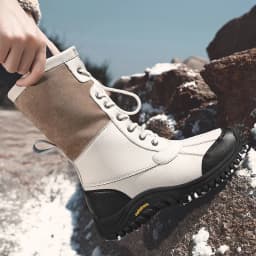 Snow Boots Women Lace-up Waterproof Comfortable Ladies Rain Shoes Female Keep Warm Mid-Calf Winter Boots Outdoor Ankle Boots New