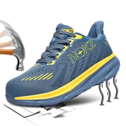 Fashion Comfortable Men's Work Safety Shoes Anti-smash Anti-stab Work Sneakers Steel Toe Shoes Breathable Male Walking Sneakers