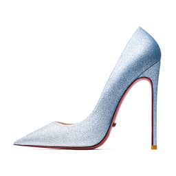 Women's Shoes Shiny Luxury Brand Pumps Red Bottom Pointed Toe Glitter Basic High Heels Female Prom Party Ladies Shoes Women 12cm