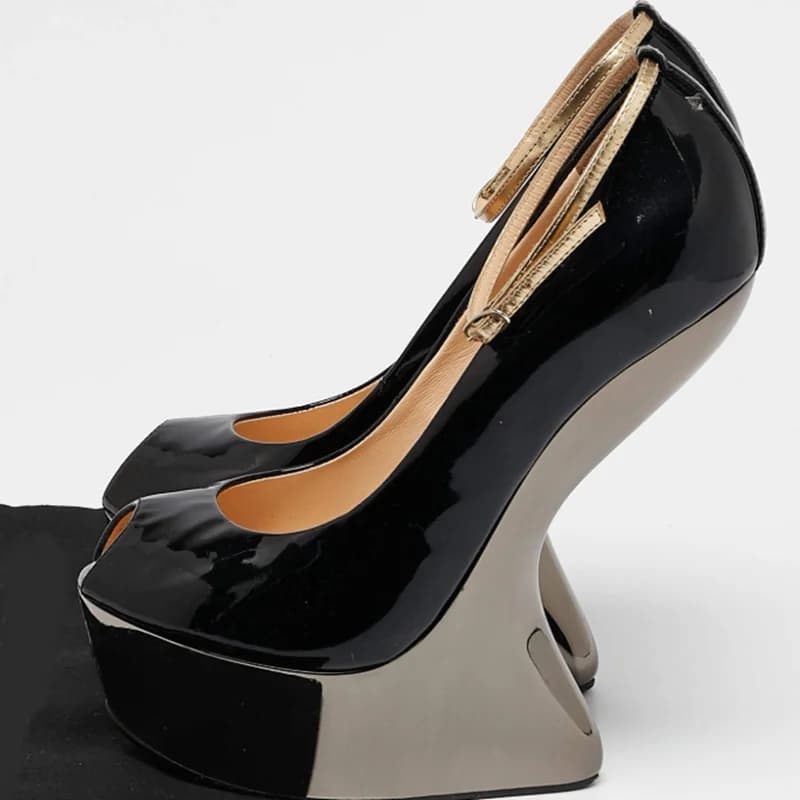 Platform Fretwork Heels Peep Teo Pums Sexy Pointed Toe Leather Solid Accept Custaomized New Arrivals Fashion Women Runway Shoes