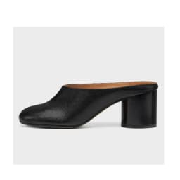 Black Split Toe Round Heel Mules Shallow Slip On Women Slippers Fashion Trendy Party Banquet Lady Sandals