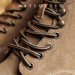 Suede Boot Goodyear-Welted Motorcycle Rugged Heritage Boots Vintage Suede Leather Punk Boot For Men Cowhide Mid-Cut Shoes