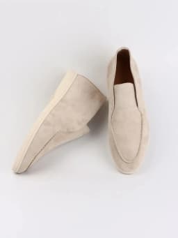 Men's Suede Leather round Toe Mule Loafers High Top Comfortable Flat Shoes Women's Lazy Boots