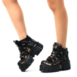 Popular Slip-On Motorcycle Style Layered Wear-Resistant Retro Spanish Short Boots Dark Metal Punk for Men and Women