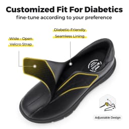 FitVille Men'S Diabetic Slip-On Oxford Dress Shoes, Adjustable Fit Comfort Business Formal & Wedding Casual Sneakers, Professional Orthopedic Footwear With Roomy Toe Box For Swollen & Wide Feet