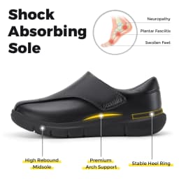 FitVille Men'S Diabetic Slip-On Oxford Dress Shoes, Adjustable Fit Comfort Business Formal & Wedding Casual Sneakers, Professional Orthopedic Footwear With Roomy Toe Box For Swollen & Wide Feet