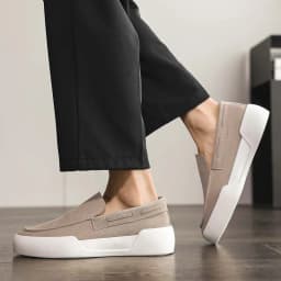 Niche Retro Loafers British Minimalist Slip On Leather Flat Shoes Casual Office Daily Walking Non Slip Fashion Loafer Footwear