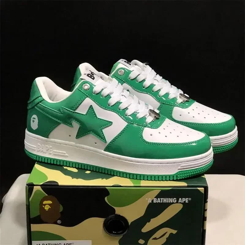 A BATHING APE Men All Black Shark BAPESTA Casual Plarfom Shoes Unisex Women Slip-Resistant Outdoor Soft Walking Sneakers