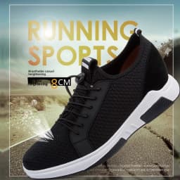 Men Lift Sneakers Summer Breathable Man Sports Elevator Shoes Height Increase Shoes Insole 7-8cm Fashion Casual Shoes