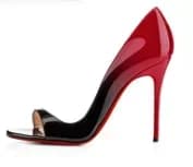New European and American 12cm sexy black super high heels, side empty fish mouth sandals, fine order shoes 33-46
