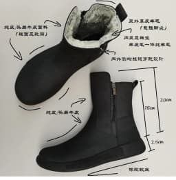 Careaymade-Genuine leather Sheep fur one-piece men's shoes wool warm anti-slip mid-calf thickened large cotton snow boots winter