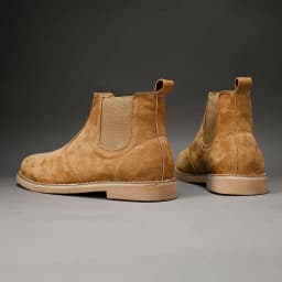 Fashion Suede Desert Boots Men High Top Chelsea Boots Leather Casual Shoes Male Slip on Footwear Low-heel Outdoor Work Boots Man