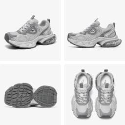 BEAUTODAY Casual Sneakers Women Cow Suede Leather Mesh Mixed Colors Round Toe Trainers Lace-up Ladies Shoes Handmade 29A56