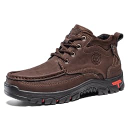 FLYLAND Men's Chukka Boots Casual Leather Shoes Fashion Vintage Handmade Male Sneakers