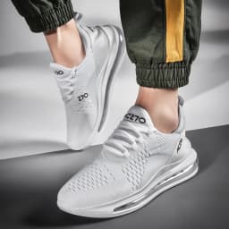 Men Air Cushion Casual Sneakers Summer Breathable Mesh Shock Absorbing Sports Shoes Non Slip Wear ResistantAthletic Footwear