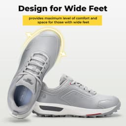 FitVille Wide Width Spikeless Golf Shoes For Men Water Resistant Non Slip Lightweight Professional Outdoor Golf Course Footwear