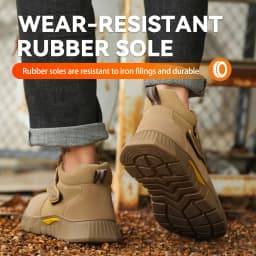 Wear Resistant Men's Safety Boots Soft Work Sneakers Anti Impact Anti Piercing Fashion Comfort Outdoor Men's Shoes
