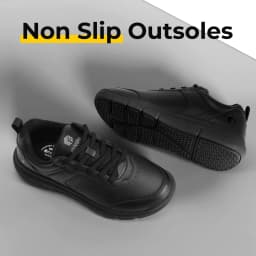 FitVille Men's Casual Leather Shoes Wide Width Walking Shoes Outdoor Lightweight for Swollen Feet Relieve Foot Pain