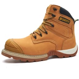High-Quality Work Boots Men Composite Shoes Genuine Leather Indestructible Shoes Puncture-Proof Safety Shoes Men Boots Security