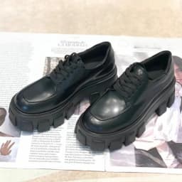 Genuine Leather Loafers Height-increasing Thick-Soled Plus-Size Women's Shoes Autumn British-Style Lace-up Small Leather Shoes