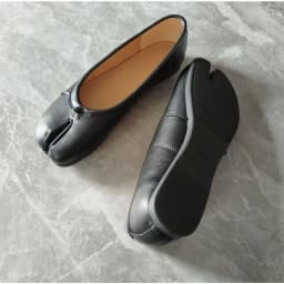 Genuine Leather Split Tabi Toe Ballet Flats Women Chinese Knot Soft Slip On Flat Walking Shoes