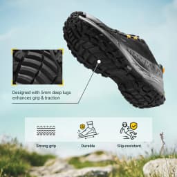 Fittington Hiking Shoes Wide Toe Box Waterproof Low-top Trekking Shoes for Men Non-Slip Quick Wear Sports Sneakers Large Size