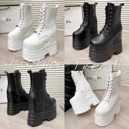 Ultra high heels ~ 24cm height-increasing boots for women,new large-size short boots,thick-soled cosplay height-increasing shoes