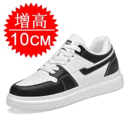 Men Invisible Heightening Shoes 10cm Height Increase 8mm Thick Sole Casual Sports Leisure Style Platform 6cm Height White Shoes