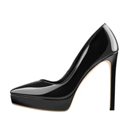 Onlymaker Women Platform Stiletto High Heels Pumps Pointed Toe Slip On Work Party Dress Plus Size Shoes