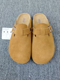 Men's Casual Shoes & Women's Sandals: Comfortable Closed-Toe Slippers with Cork Footbed for Indoor & Outdoor Use