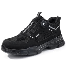 Rotating Button Protection Shoes Breathable in Summer Safety Shoes Men Anti-Smash Anti Puncture Work Sneakers Steel Toe Shoes