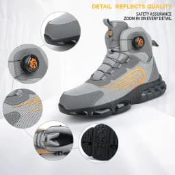 High-top Plastic Toe Cap Kevlar Anti-Smashing and Anti-Puncture Safety Shoes, Work Shoes, Protective Shoes