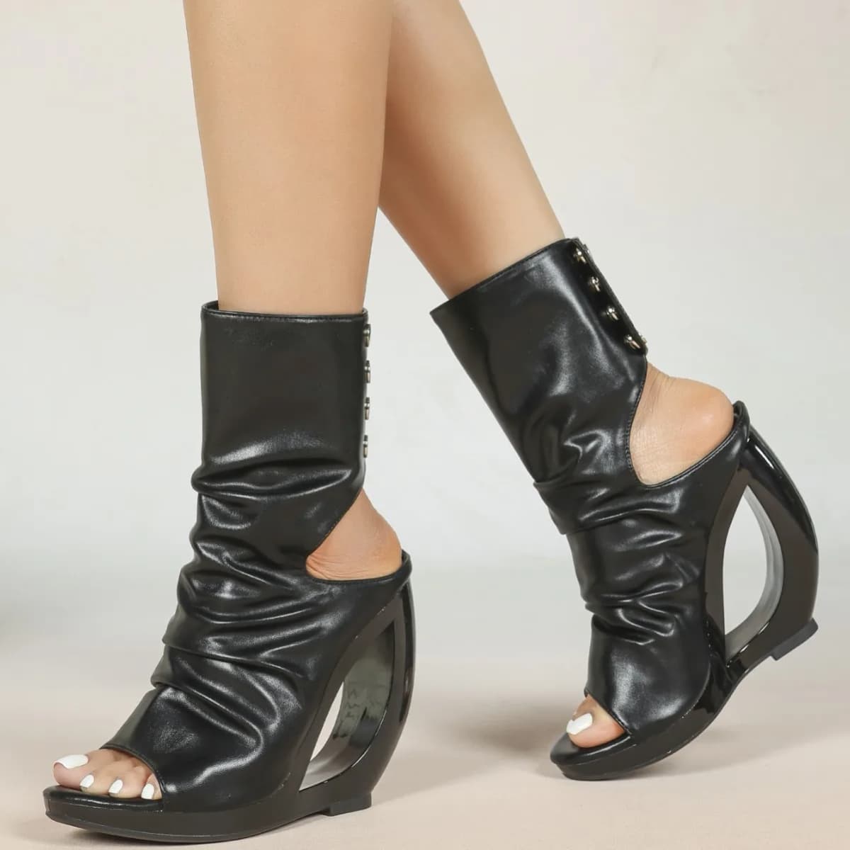 MCLUBGIRL 13cm Autumn Winter Women's Long Boots, Korean Style High Tube Over Knee Boots, Plus Size Student Daily Fashion Boots