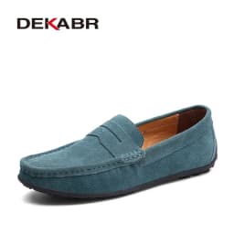 DEKABR Big Size 38~49 Men Loafers Real Leather Fashion Boat Shoes Brand Mens Casual Leather Male Flat Shoes