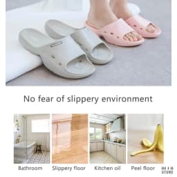 UTUNE-Rubber Non-Slip Sole Slippers for Men and Women Slides for Shower Indoor Bathroom Home Shoe for Pregnant Woman and Elderly
