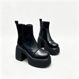 Women's Short Boots Thick Bottom Round Head Winter New Style Heightening Lightweight Shoes Small Short Boots for Short People