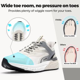 FitVille Comfortable Extra Wide Walking Shoes for Men Lightweight Mens Walking Shoes Wide Width Non Slip Cushioned