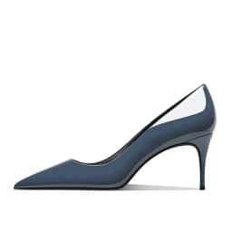 Grey Blue High-Heeled Shoes for Women, Paired with a Pointed, Slender Heel, Shallow Mouth, sexy and Non-Tiring Single Shoe