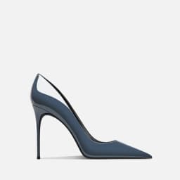 Grey Blue High-Heeled Shoes for Women, Paired with a Pointed, Slender Heel, Shallow Mouth, sexy and Non-Tiring Single Shoe