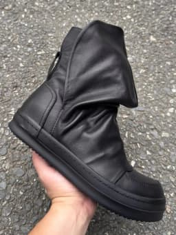 Men High Top Causal Shoes Luxury Pleated Design Genuine Leather Handmade High Quality Short Boots Women Personality Street Shoes