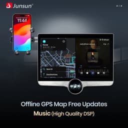 Junsun 11.5" Car Radio Android Auto Wireless CarPlay For Seat Leon MK2 2005 2006 2007 2008-2012 QLED 2K Screen Multimedia Stereo