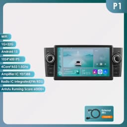 Hizpo 2Din 7Inch CarPlay Android Auto Car Radio for Fiat Grande Punto Linea 2007 - 2012 UI7862 Multimedia RDS DSP GPS 4G BT SWC