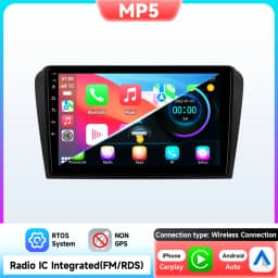9" Hizpo 2Din CarPlay Android Auto Car Radio for Mazda 3 2004 - 2009 Snapdragon 6115 Headunit GPS Navi 4G BT RDS DSP SWC 360°CAM