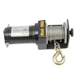 DC12V Electric Winch Hoist with Handle Controller Steel Cable Lifting/Pulling Device 13.12ft/min 440.92 Pounds