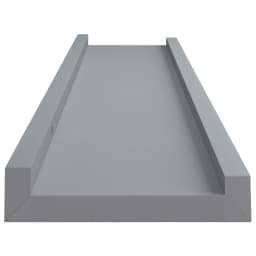 Bilderleisten 2 Stk. Grau 40x9x3 cm MDF