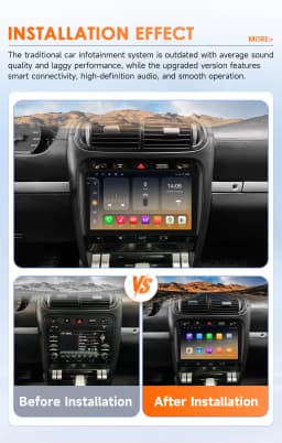Hizpo Android 14 Auto Radio For Porsche Cayenne 1 2002-2010 4G Car Multimedia GPS 2din Stereo AI Voice Wireless CarPlay 360 CAM